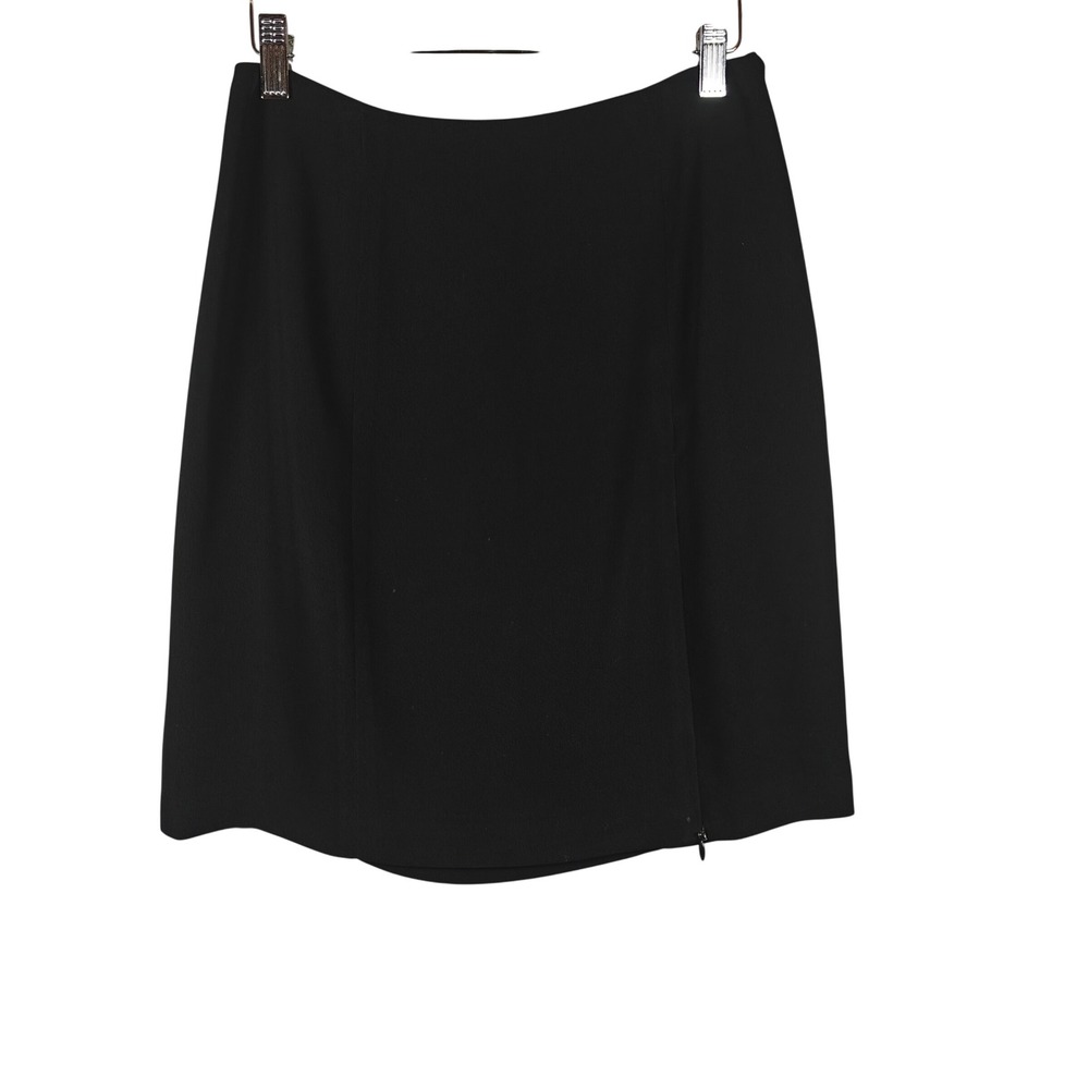 Cache Black‎ A Line Knee Length Zipper Skirt Women's Size 6